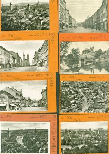 Hof Lot mit 25 AK Musterkarten Original aus Metzarchiv Bestellvorgänge und Auflagenzahlen