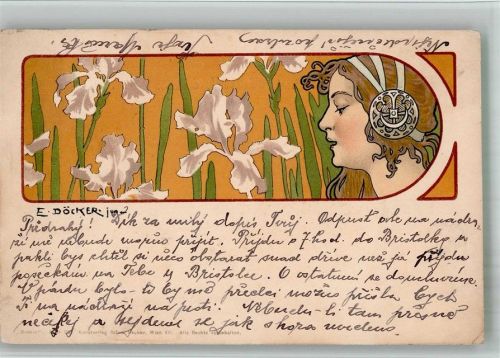 1901 sign. Döcker Modern Serie Verlag Neuber Wien Lithographie