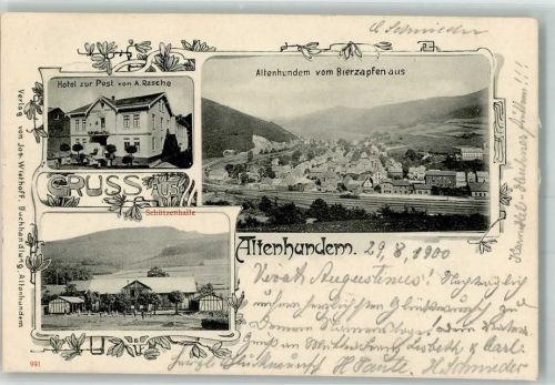 57368 W5940 Altenhundem 1900 - Hotel zur Post Schützenhalle