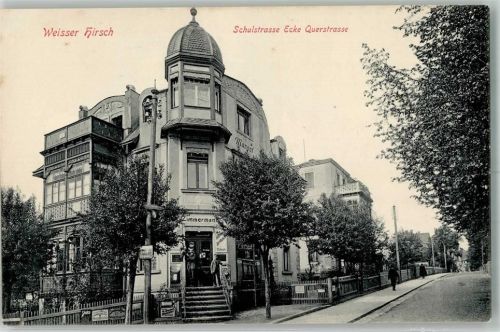 Bühlau/Weißer Hirsch Schulstraße Ecke Querstraße Gasthaus Zimmermann