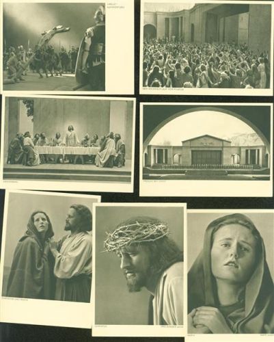 W8103 Oberammergau Lot mit 12 AK Passionsspiele mit Originalumschlag top Erhaltung Passionsspiel 1950 Kleinposten bis 20