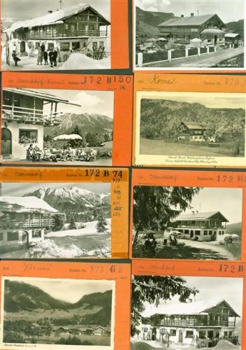 Kornau Lot mit 16 AK Musterkarten Original aus Metzarchiv Bestellvorgänge und Auflagenzahlen