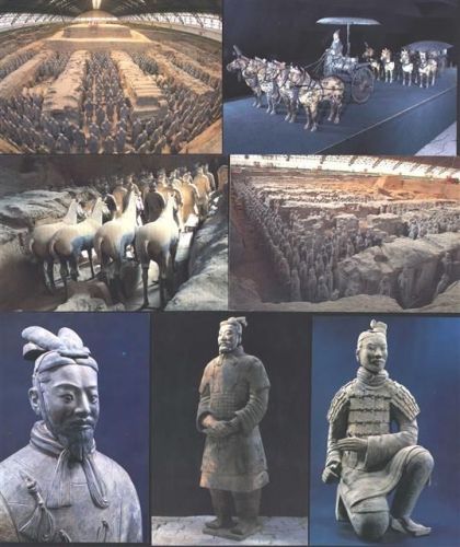 Serie komplett Lot mit 13 AK im Originalumschlag Qin Mausoleum