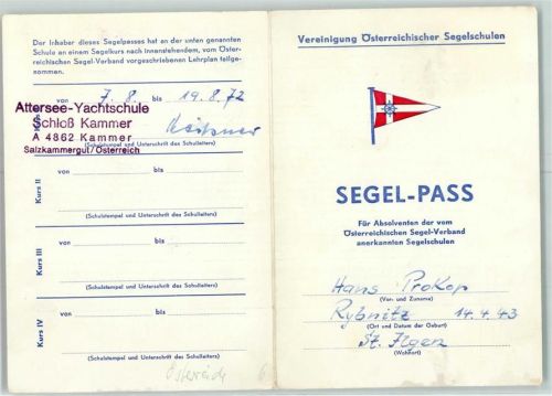 Segelpass Österreichischer Segelverband
