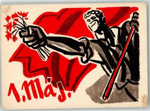Antonin Pelc 1. Mai 1949 Arbeiterbewegung Künstlerkarte
