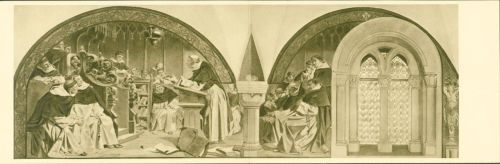 Konstanz Motiv Innenseite Klappkarte Provinzialkapitel der Dominikaner im Inselkloster 1415