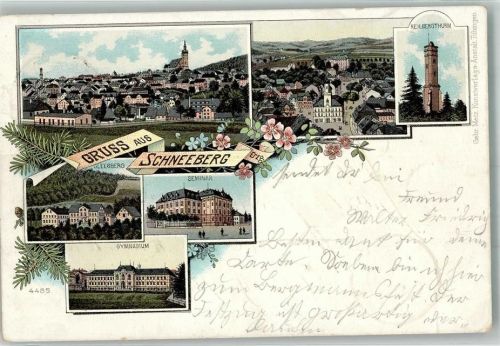 Schneeberg 1898 Keilbergturm Gymnasium Seminar Gleeberg
