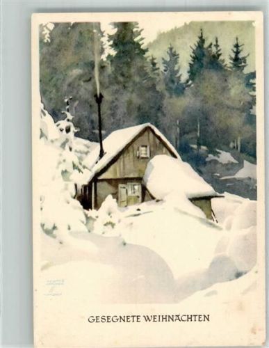 Weihnachten Hütte im Wald