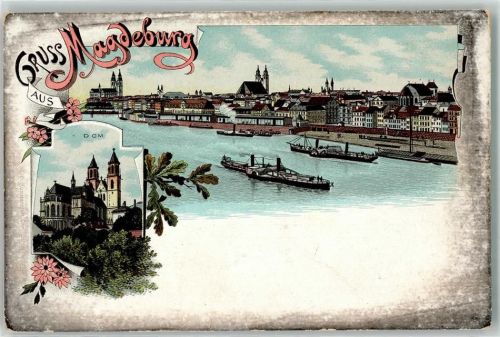 Magdeburg Elbe Raddampfer Magdeburger Dom