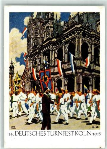 Köln Altstadt-Nord 103 14. Deutsche Turnfest Festzug am Rathaus