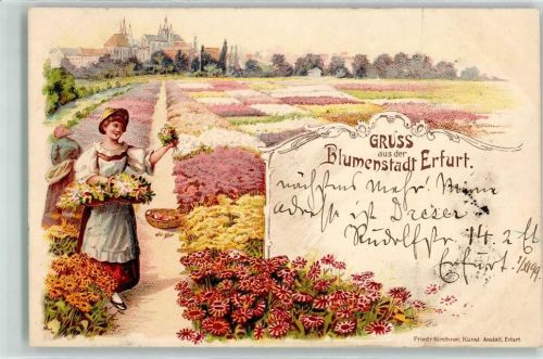 Erfurt 1899 Blumenstadt Tracht