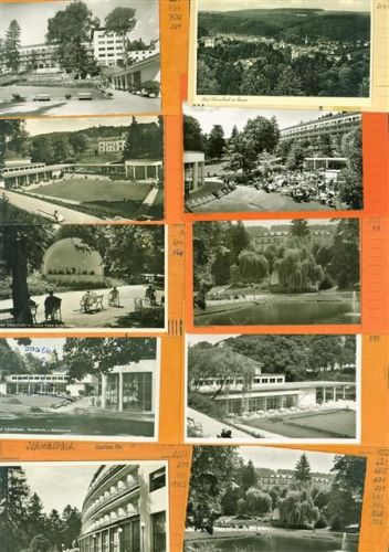 Bad Schwalbach Lot mit 31 Fotos Musterkarten Original aus Metz Archiv Bestellvorgänge Auflagenzahlen