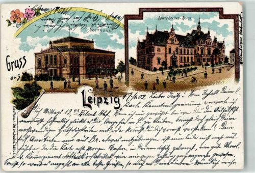 Leipzig 1902 Konzerthaus Buchhändler-Börse