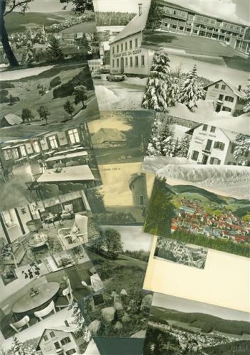 Furtwangen Lot mit 18 AK Original aus Musterbuch des Metzverlages rückseitig Haftspuren oft beschnitten
