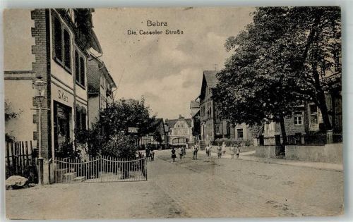 Bebra 1918 Kassler Straße Kinder Bahnpost Leipzig-Erfurt