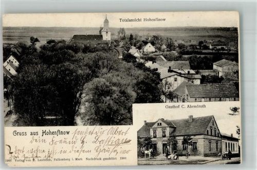 Hohenfinow 1909 Gasthaus Abendroth Dorfkirche