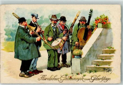 1930 Geburtstag Ständchen Verlag Lederer & Popper 2183/IV AK