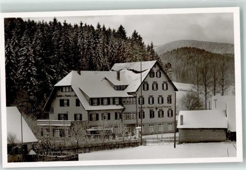 72270 W7292 Obertal , Kr Freudenstadt - Winter Gasthaus Pension Adler Omnibus