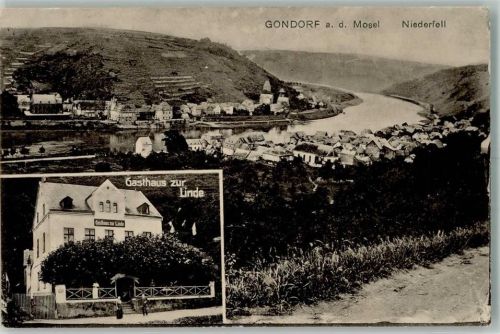 56299 W5401 Kobern-Gondorf 1918 - Niederfell Gasthaus zur Linde Feldpoststempel