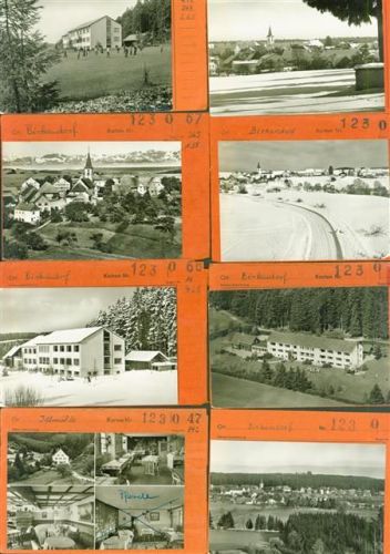 Birkendorf Lot mit 37 AK Musterkarten Original aus Metzarchiv Bestellvorgänge und Auflagenzahlen