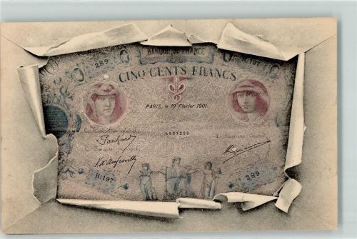 1904 Durchbrochene Papierwand Francs AK