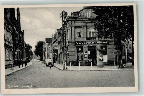 Genthin Poststraße Fahrrad Fahrradständer Naverma-Haus Emailleschild