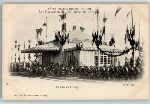 Betheny 1899 Fetes Franco-Russes 1901 Manöver Nr. 34 La Gare du Fresnoy