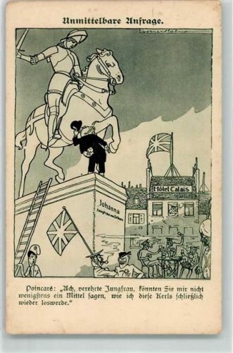 Kladderadatsch Nr. 9 Karikatur Poincare Frage an die Jungfrau von Orleans