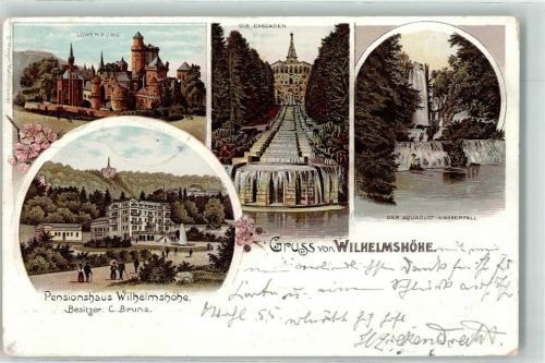 Wilhelmshöhe Cascaden Neuer Wasserfall Löwenburg Pensionshaus Wilhelmshöhe