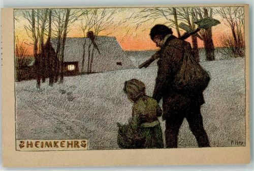 1910 Heimkehr Landwirtschaft AK