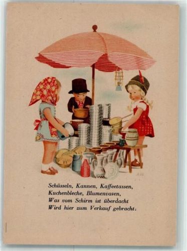 1950 Marktszene Aufnahme A. Wagner