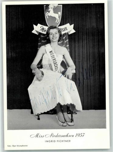 Miss Niedersachsen 1957 Ingrid Fichtner - Opal Strumpfwerke Werbung