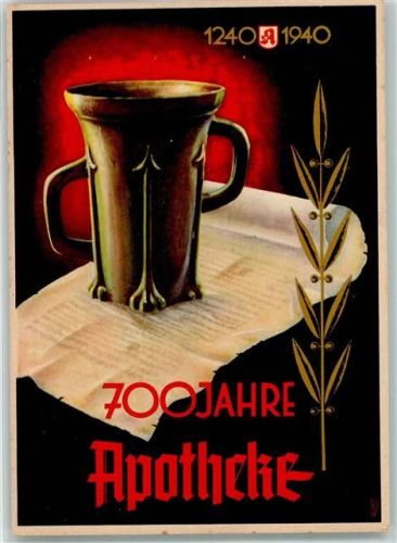 1940 Stadgefäß 700 Jahre Apotheke
