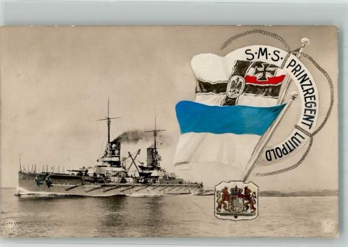 SMS Prinzregent Luitpold Fahnen Wappen Verlag Gebr. Lempe Serie 1241 Nr. 77