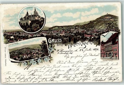 Wernigerode 1896 Lindenberg Schloß Wernigerode Verlag Ottmar Zieher-München