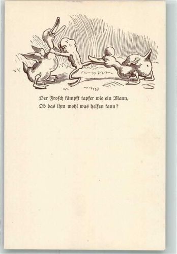 Serie I Nr. 8 aus den Fliegenden Blättern Frosch auf AK