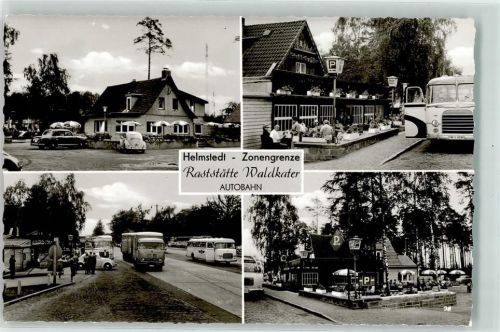 Helmstedt Gasthaus Raststätte Waldkater Zonengrenze Mercedes VW Käfer Omnibus LKW