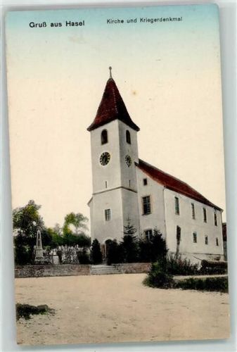 79686 W7861 Hasel - Kirche Kriegerdenkmal