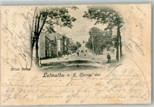 Letmathe 1899 Hotel Bohe ( rechts) Dorfstrasse