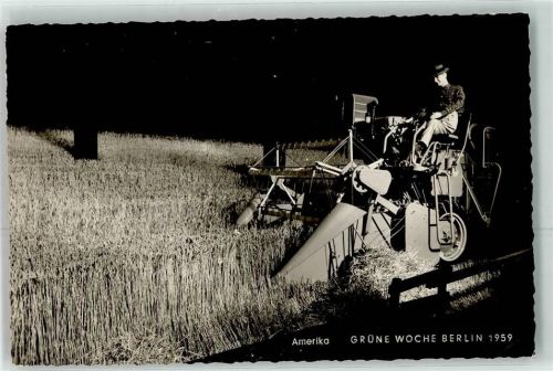 Amerika Grüne Woche Berlin 1959 + SST Mähdrescher Landwirtschaft