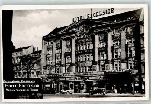 Kreuzberg WK II Stempel Hotel Excelsior Verkaufsläden im Tunnel Auto