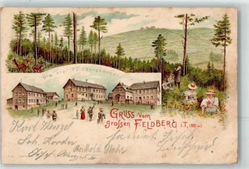 Feldberg 1900 die drei Feldberghäuser