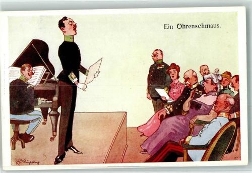 Ein Ohrenschmaus Sänger Klavier Uniform Orden Konzert BKW I Nr 827-3