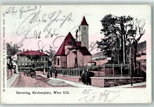 Wien 1907 Kirchenplatz Sievering