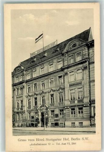 Kreuzberg 1910 Hotel Stuttgarter Hof Fahne