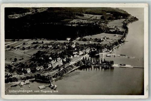 Unteruhldingen 1930 Luftbild 2906 Strähle Fliegeraufnahme AK
