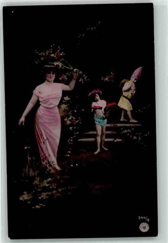 1905 NPG Serie 344/8 Oranotypie Amor Zwerg Jugendstil