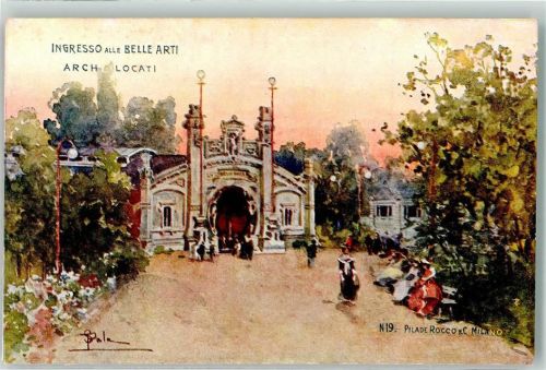 Milano 1906 Esposizione Ingresso alle Belle Arti Arch. Locati Nr. 19
