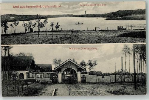 Sommerfeld 1915 Osthavelland See Ruderboot Waldhaus Charlottenburg