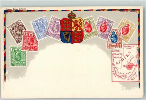 Ottmar Zieher Briefmarkenabbildung Wappen Orange River Colony